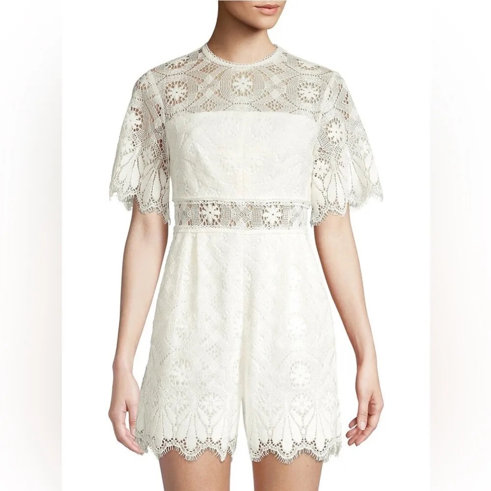 Lace White Romper
